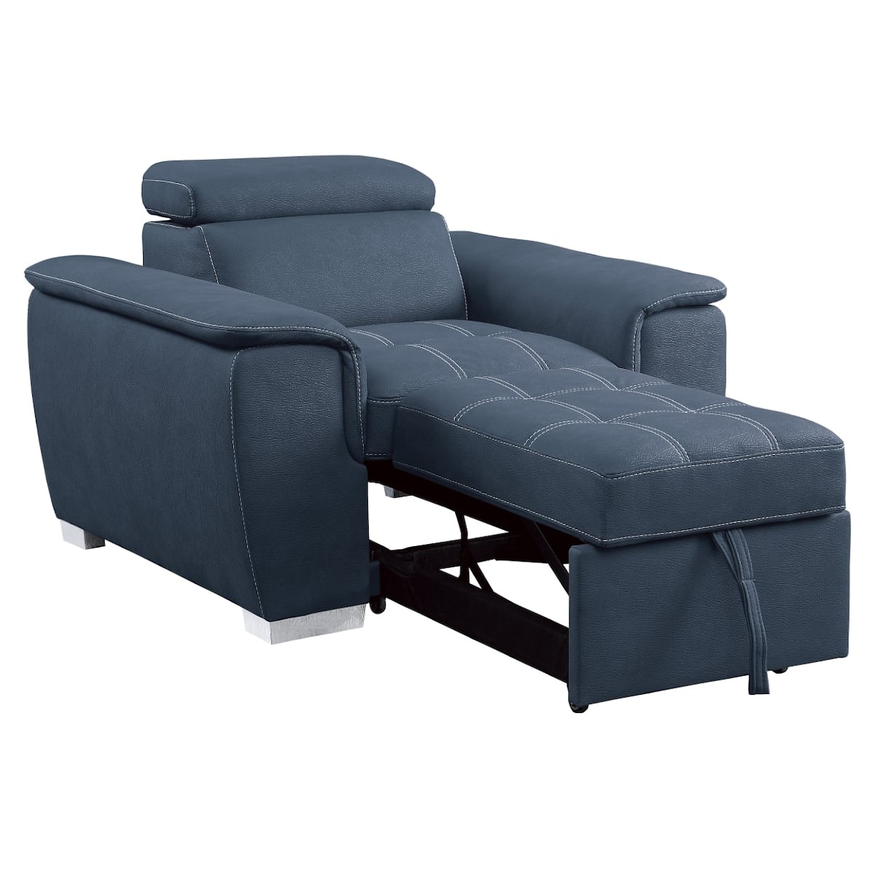 Homelegance Furniture Ferriday Chair with Pull-out Ottoman