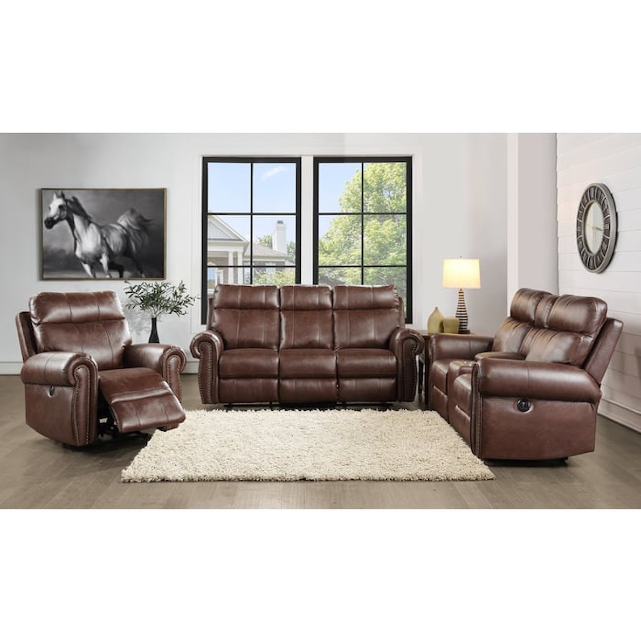 Homelegance Furniture Granville Power Reclining Loveseat