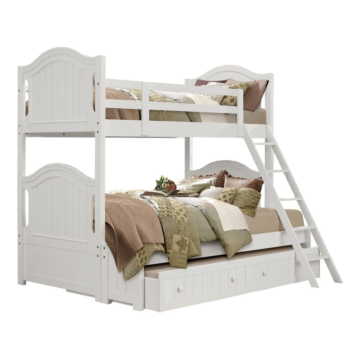 Homelegance Furniture Clementine Twin/Full Bunk Bed with Twin Trundle