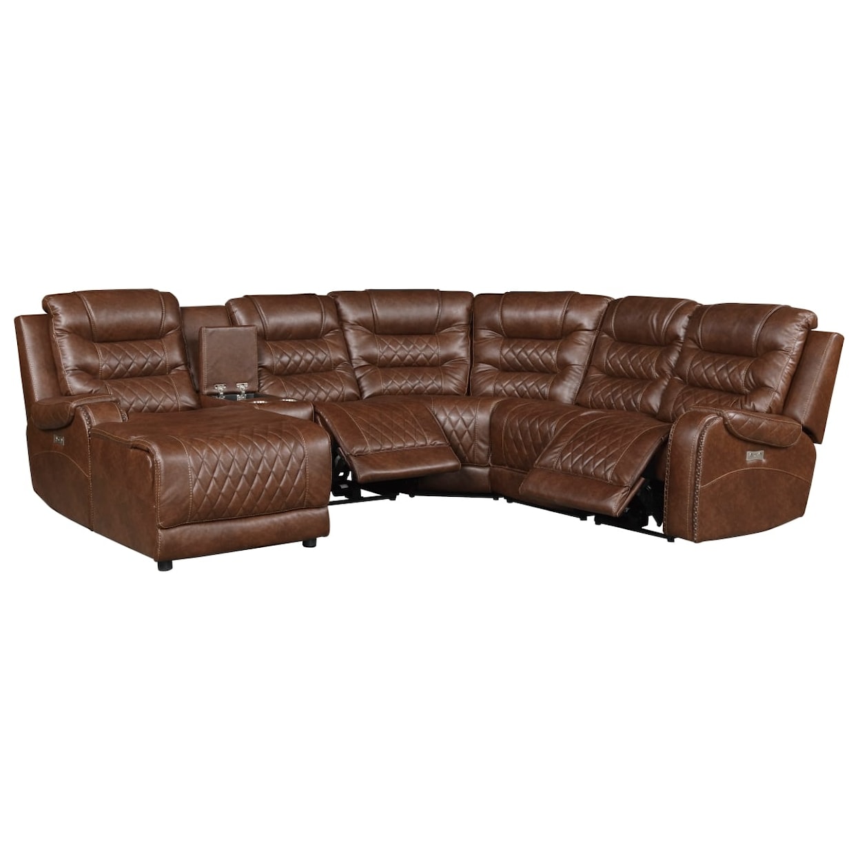 Homelegance Putnam 6-Piece Modular Power Sectional Sofa