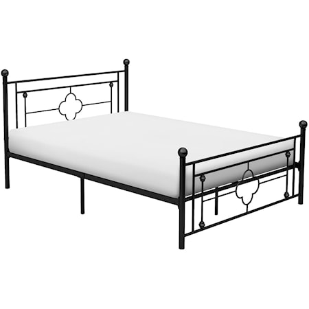 Transitional Metal Full Platform Bed