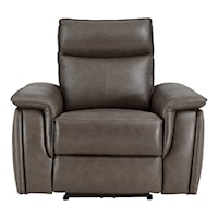 Casual Power Recliner with Power Headrest & USB Ports