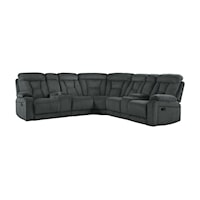 Casual 3-Piece Reclining Sectional with 2 Consoles