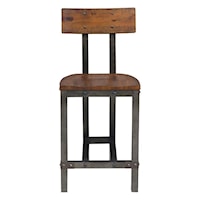 Industrial Counter Height Chair with Open Back