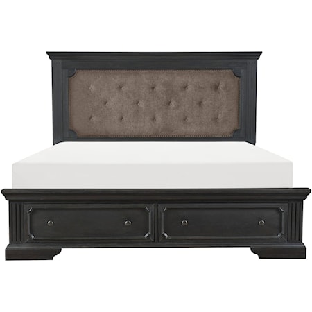 Queen Bed with Footboard Storage