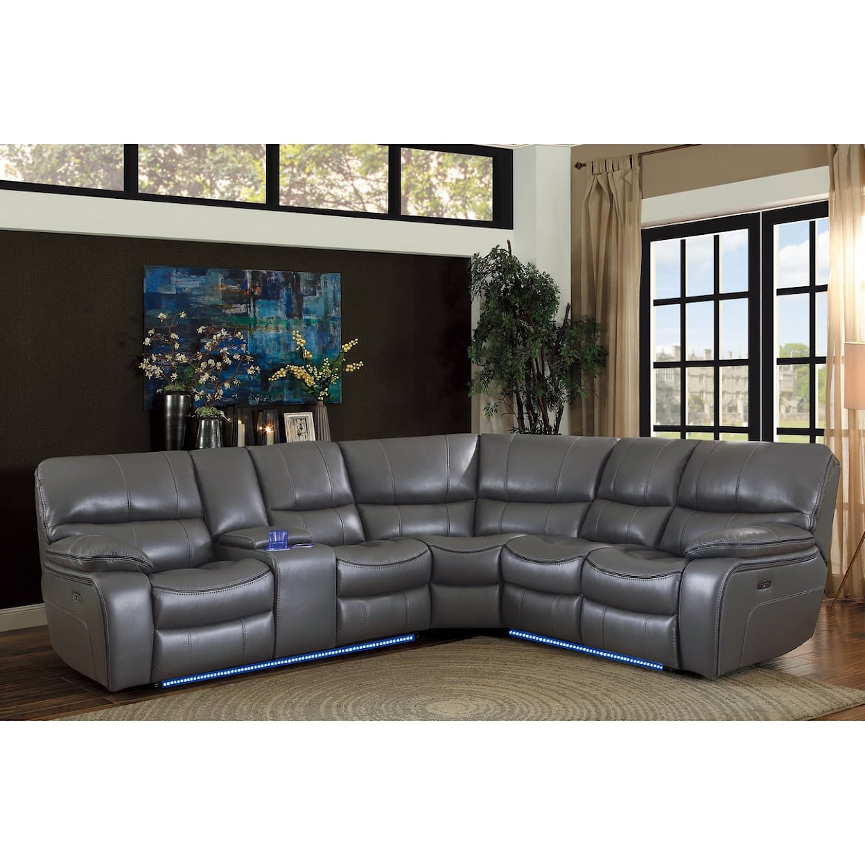 Homelegance Furniture Pecos 3-Piece Power Reclining Sectional Sofa