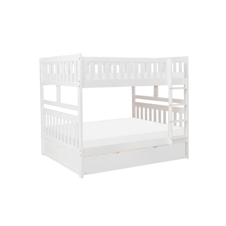 Full/Full Bunk Bed with Twin Trundle