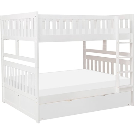 Full/Full Bunk Bed with Twin Trundle