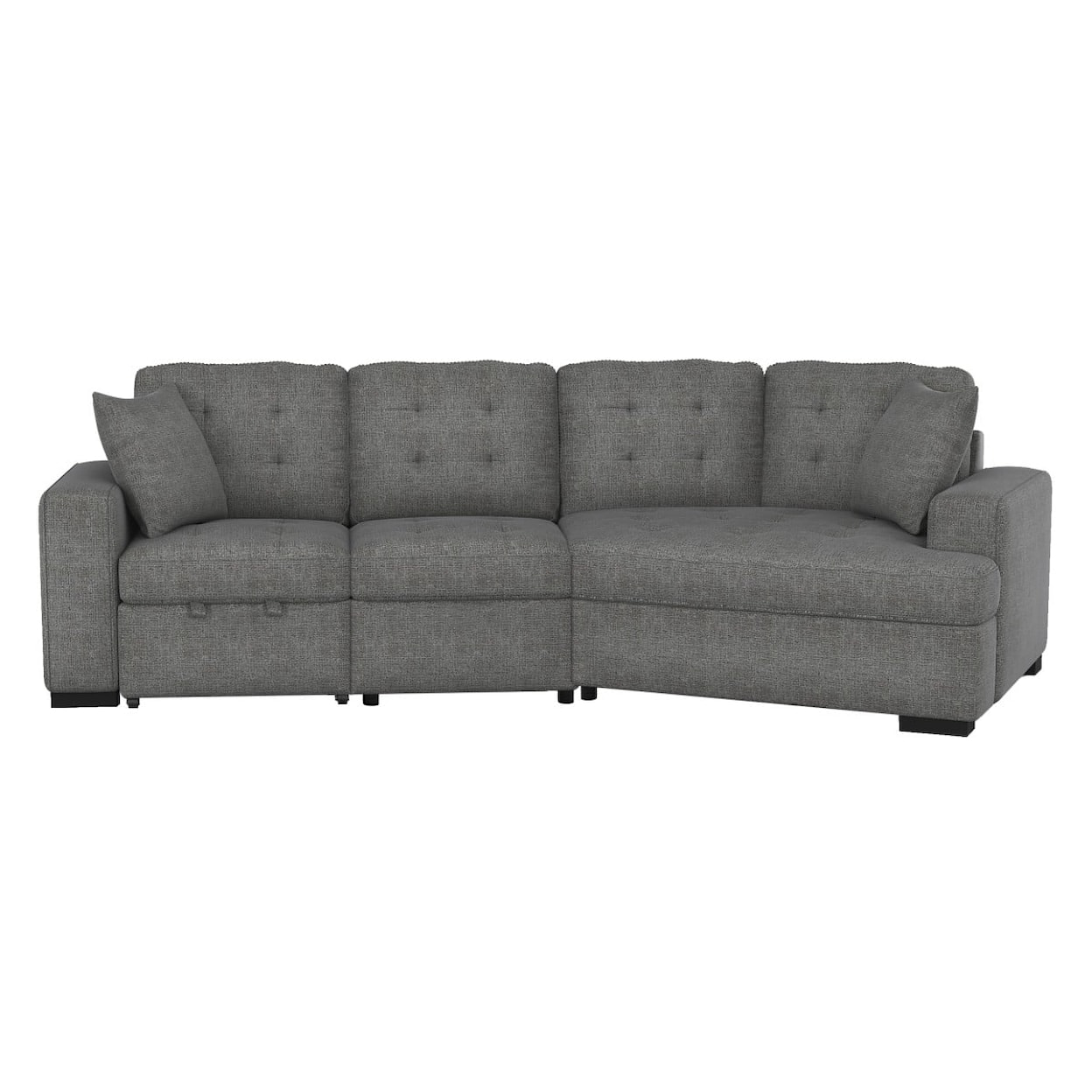 Homelegance Furniture Logansport 2-Piece Sectional with Pull-out Ottoman