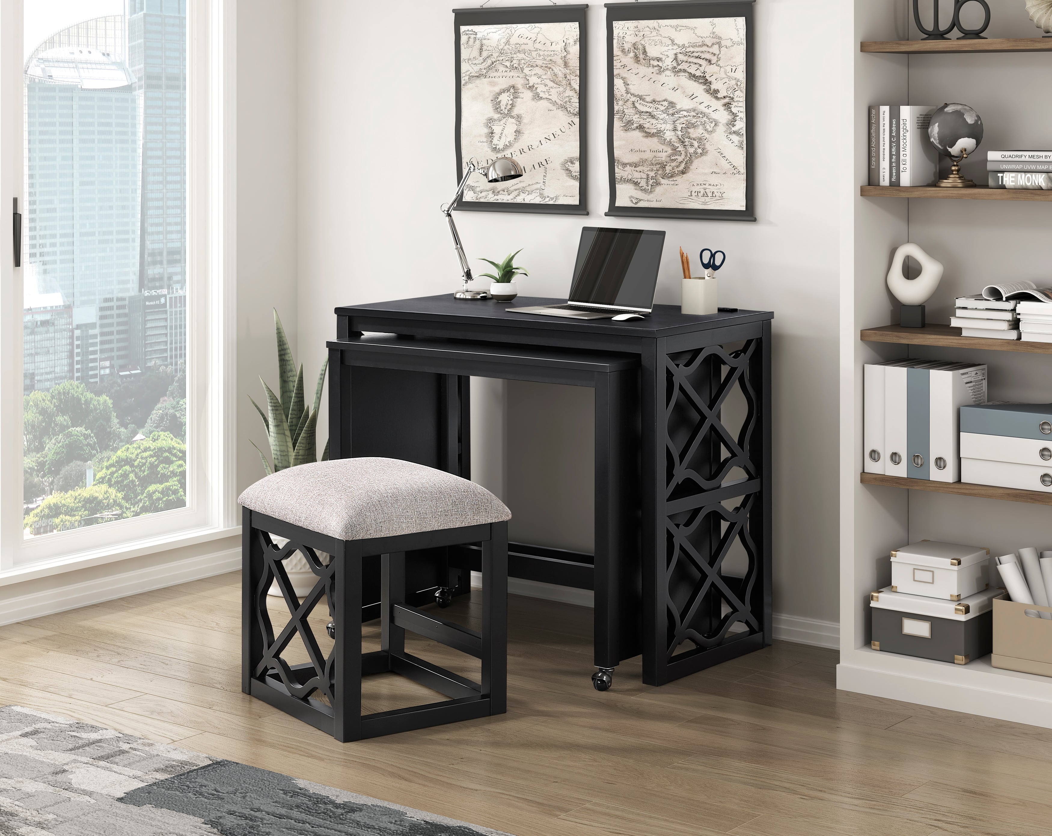 3-Piece Desk with Stool
