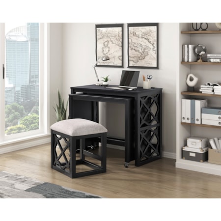 3-Piece Desk with Stool