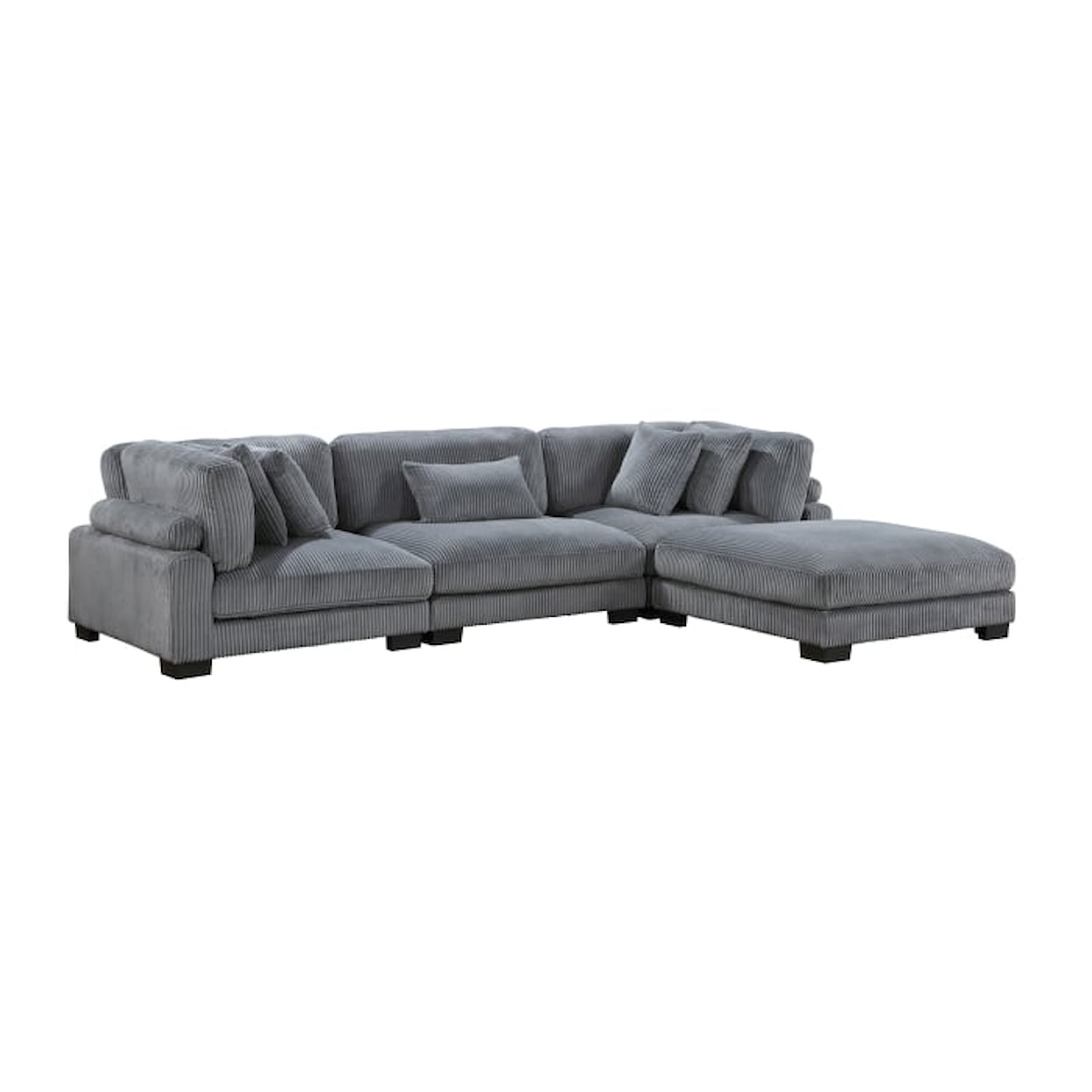 Homelegance Furniture Traverse 4-Piece Modular Sectional with Ottoman