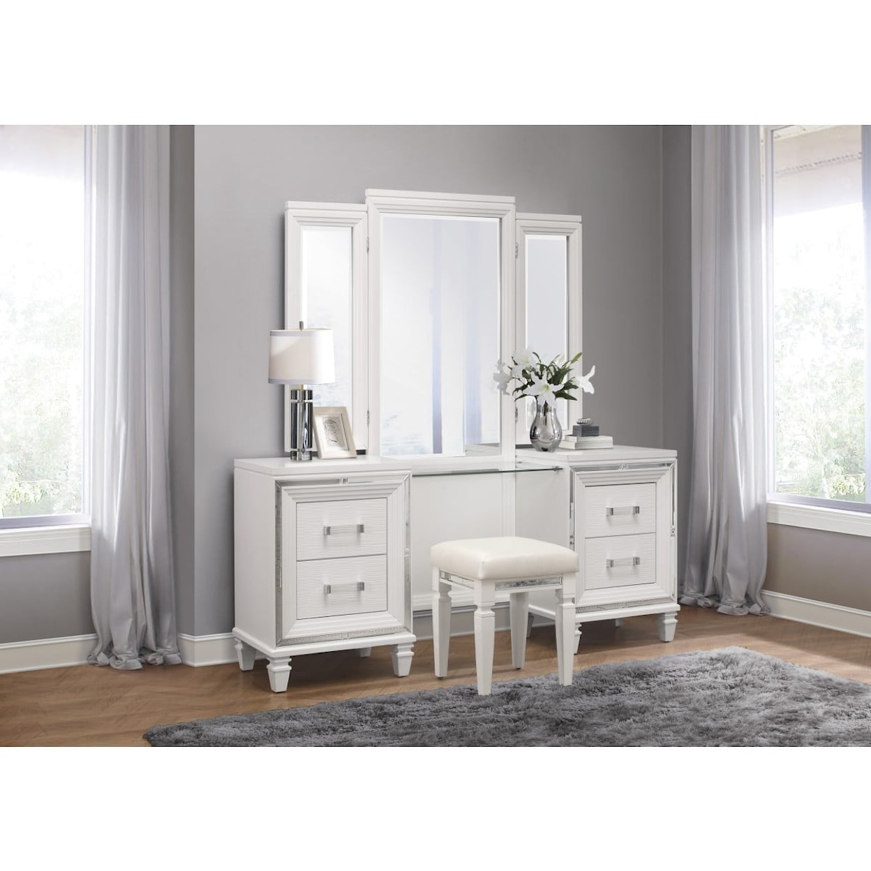 Homelegance Tamsin Vanity Dresser with Mirror