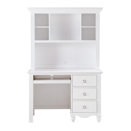 3-Drawer Writing Desk with Hutch