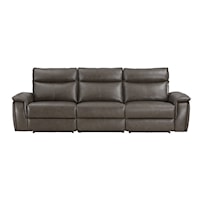 Casual Double Power Reclining Sofa with USB Ports