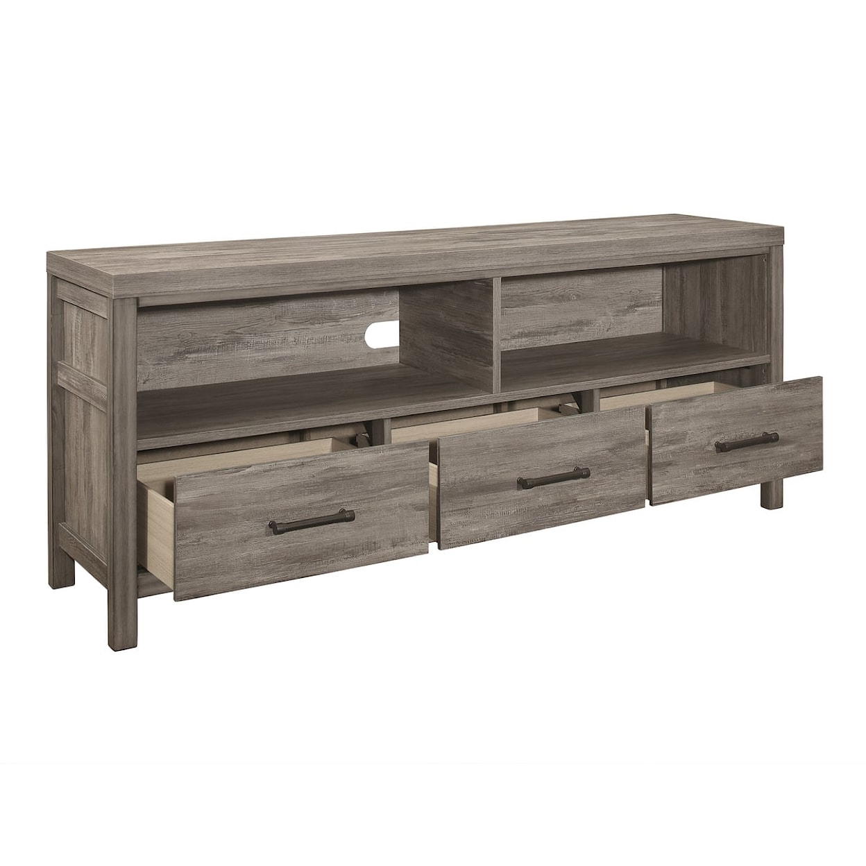 Homelegance Bainbridge TV Stand with 2 Open Storage Cabinets