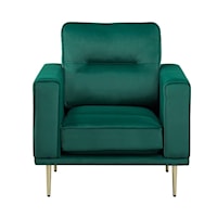 Contemporary Accent Chair Exposed Metal Legs