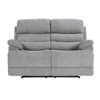 Casual Dual Reclining Loveseat with Pillow Arms