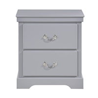 Transitional 2-Drawer Nightstand