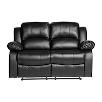 Casual Dual Reclining Loveseat with Pillow Arms