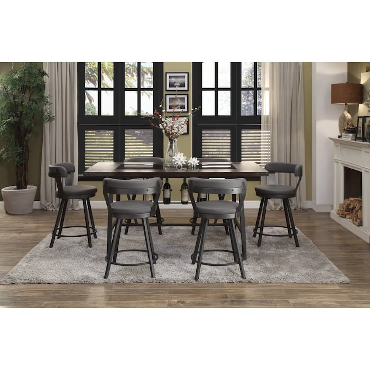 Home Style 5566 Series Counter Height Swivel Barstool