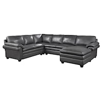 Transitional 4-Piece Sectional with Right Chaise