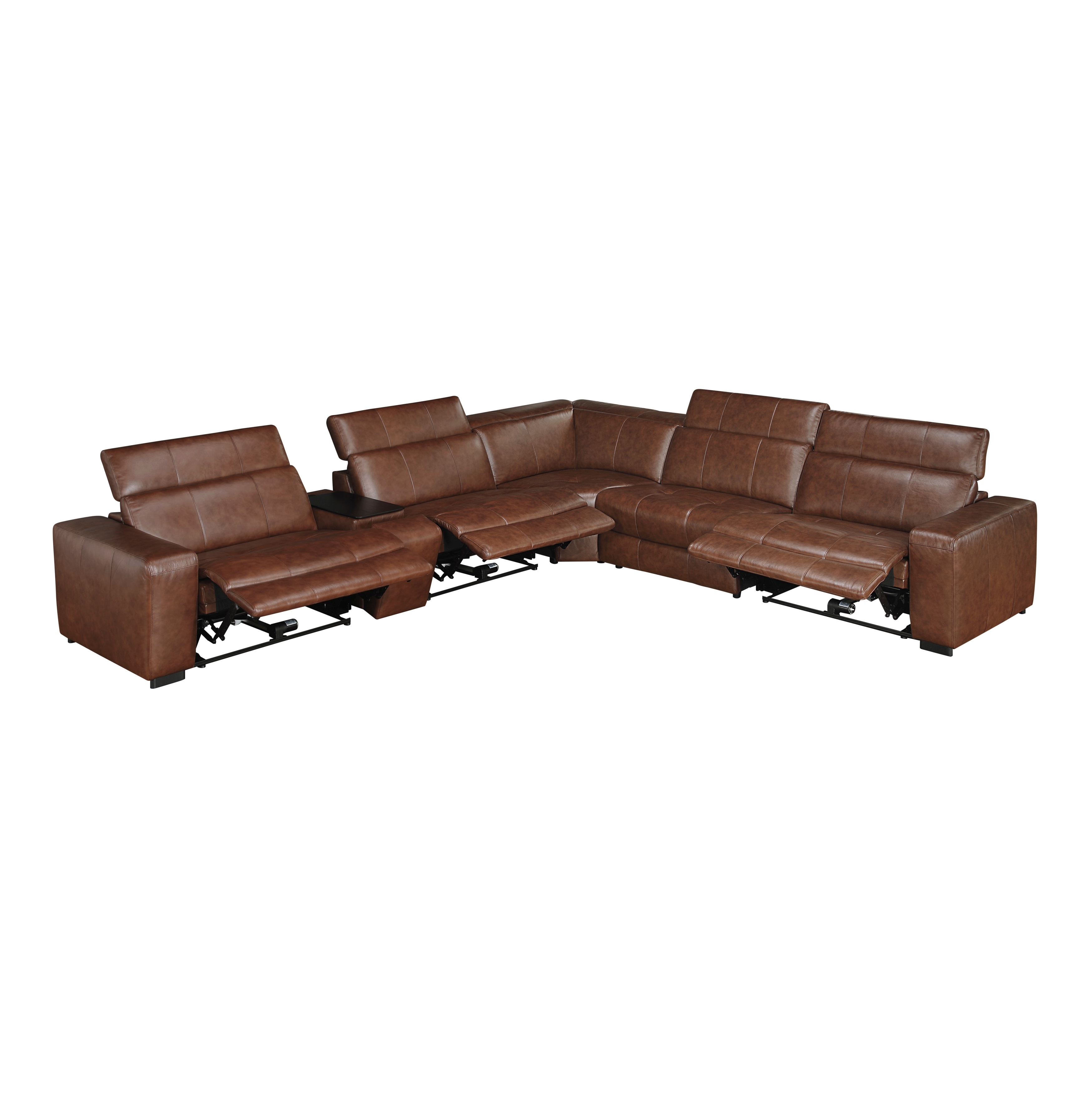 Homelegance Sutton Leather 6-pc. Power Reclining Sectional Sofa