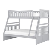 Transitional Twin/Full Bunk Bed with Ladder
