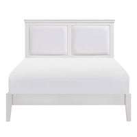 Transitional Upholstered Queen Low-Profile Bed
