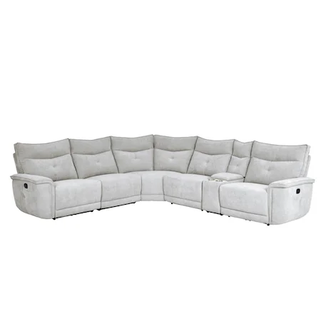 Contemporary 6-Piece Modular Reclining Sectional Sofa