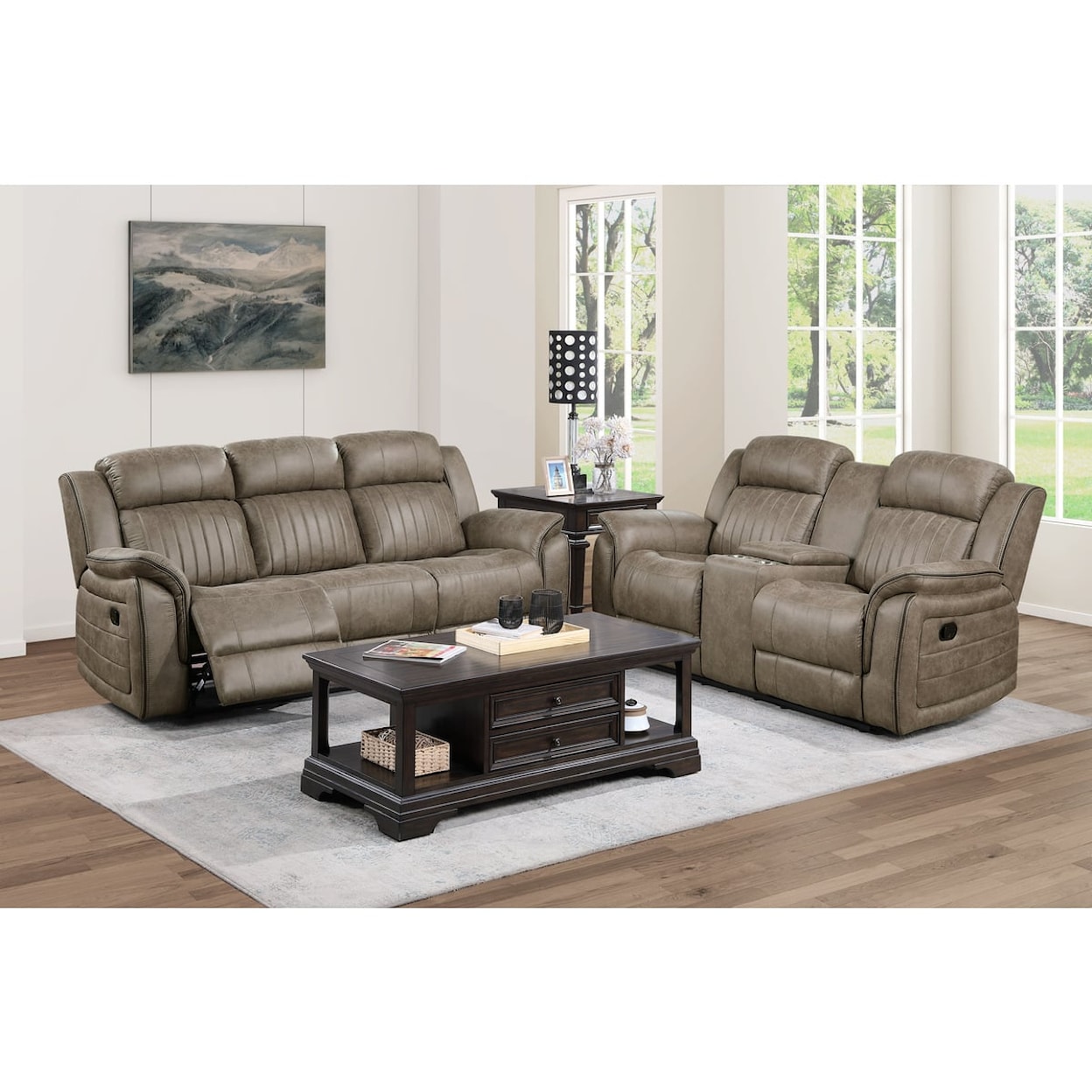 Homelegance Furniture Centeroak Reclining Loveseat