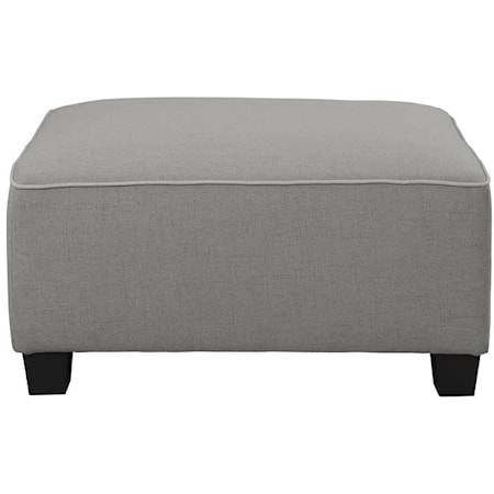 Transitional Square Ottoman