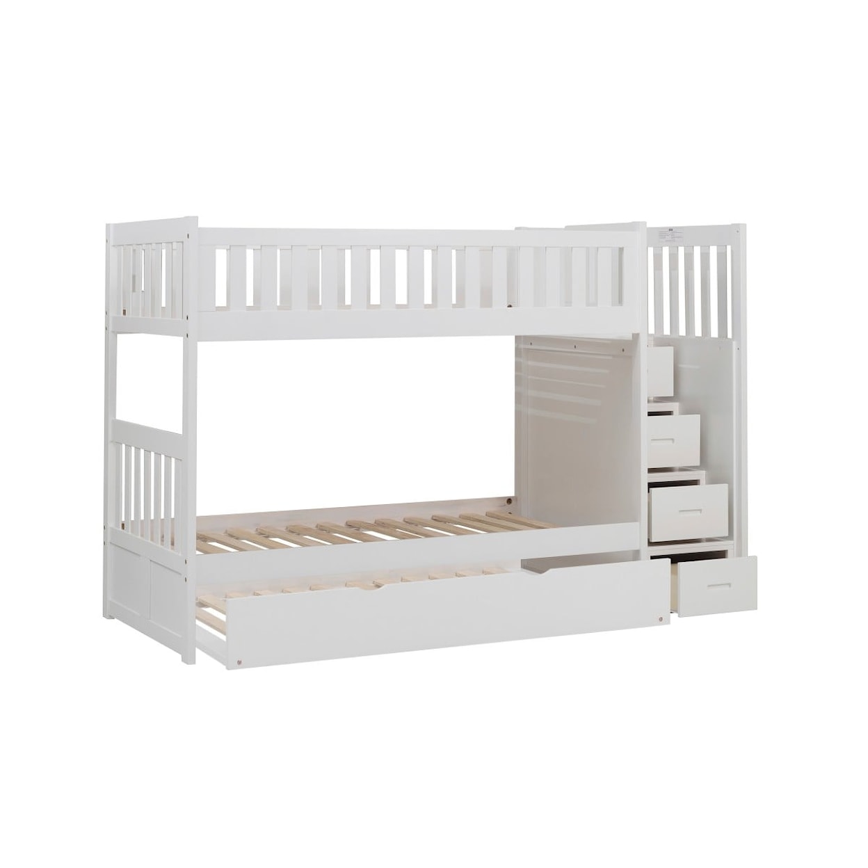 Homelegance Galen Twin/Twin Step Bunk Bed with Twin Trundle