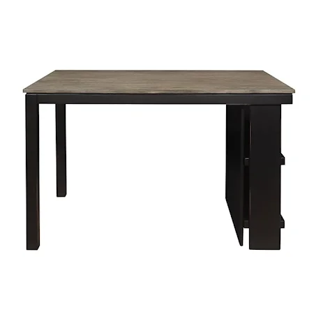 Transitional Counter Height Table with Open Storage