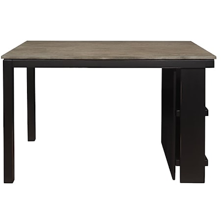 Transitional Counter Height Table with Open Storage