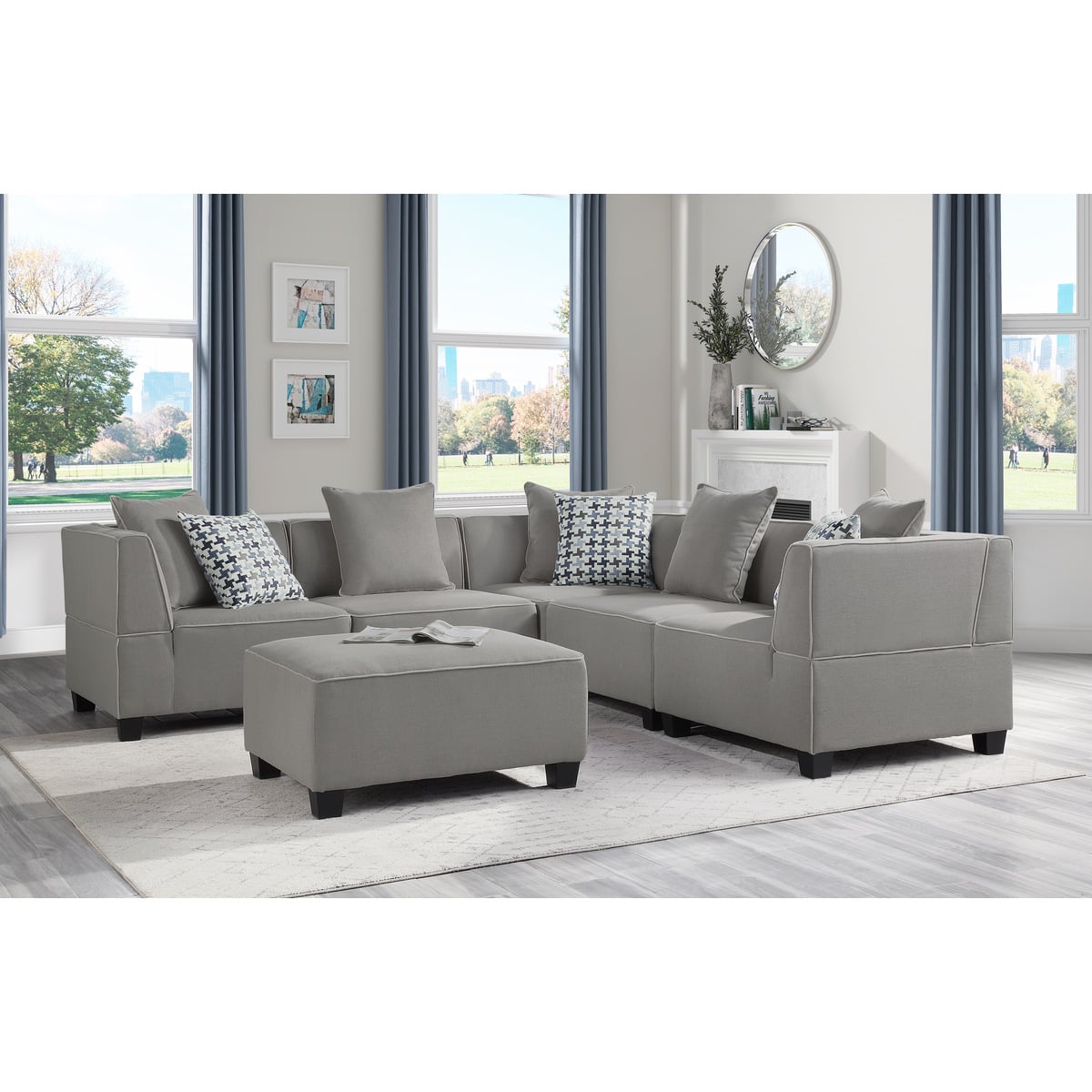 Homelegance Jayne 5-Piece Sectional Sofa