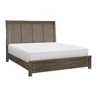 Contemporary California King Bed with LED Backlighting
