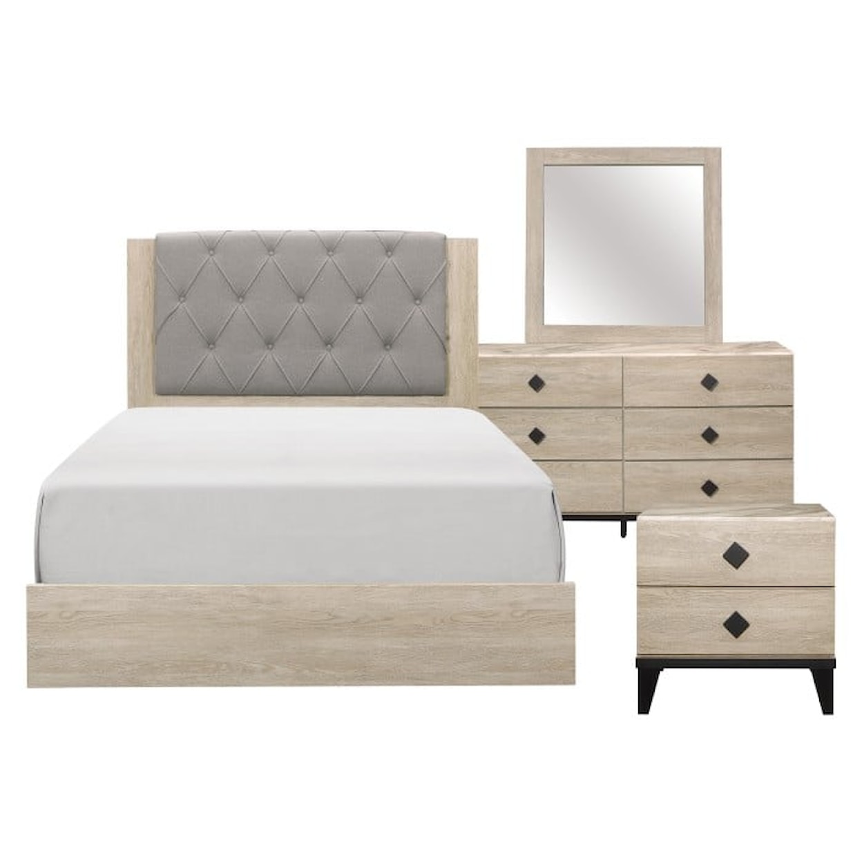 Homelegance Furniture Whiting 4-Piece Queen Bedroom Set