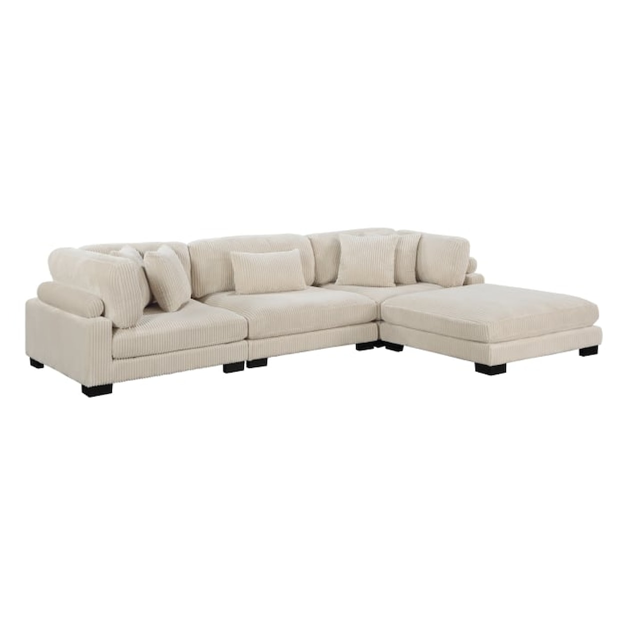 Homelegance Traverse 4-Piece Modular Sectional with Ottoman