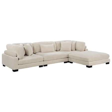4-Piece Modular Sectional with Ottoman