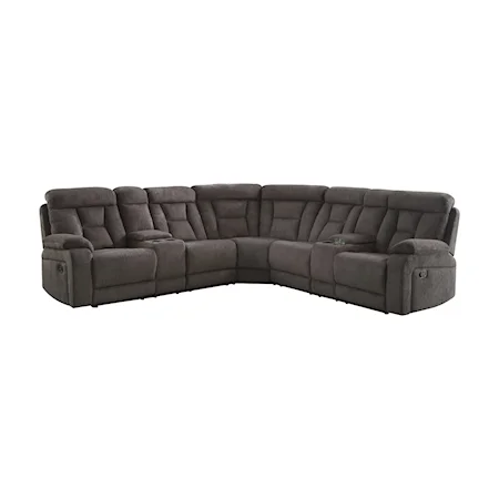 3-Piece Reclining Sectional with 2 Consoles