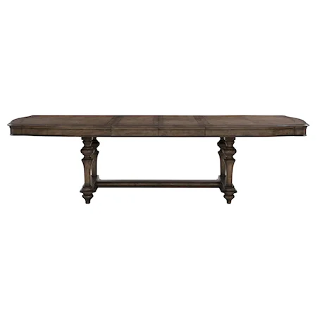 Traditional Dining Table with Extension Leaves