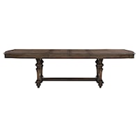 Traditional Dining Table with Extension Leaves