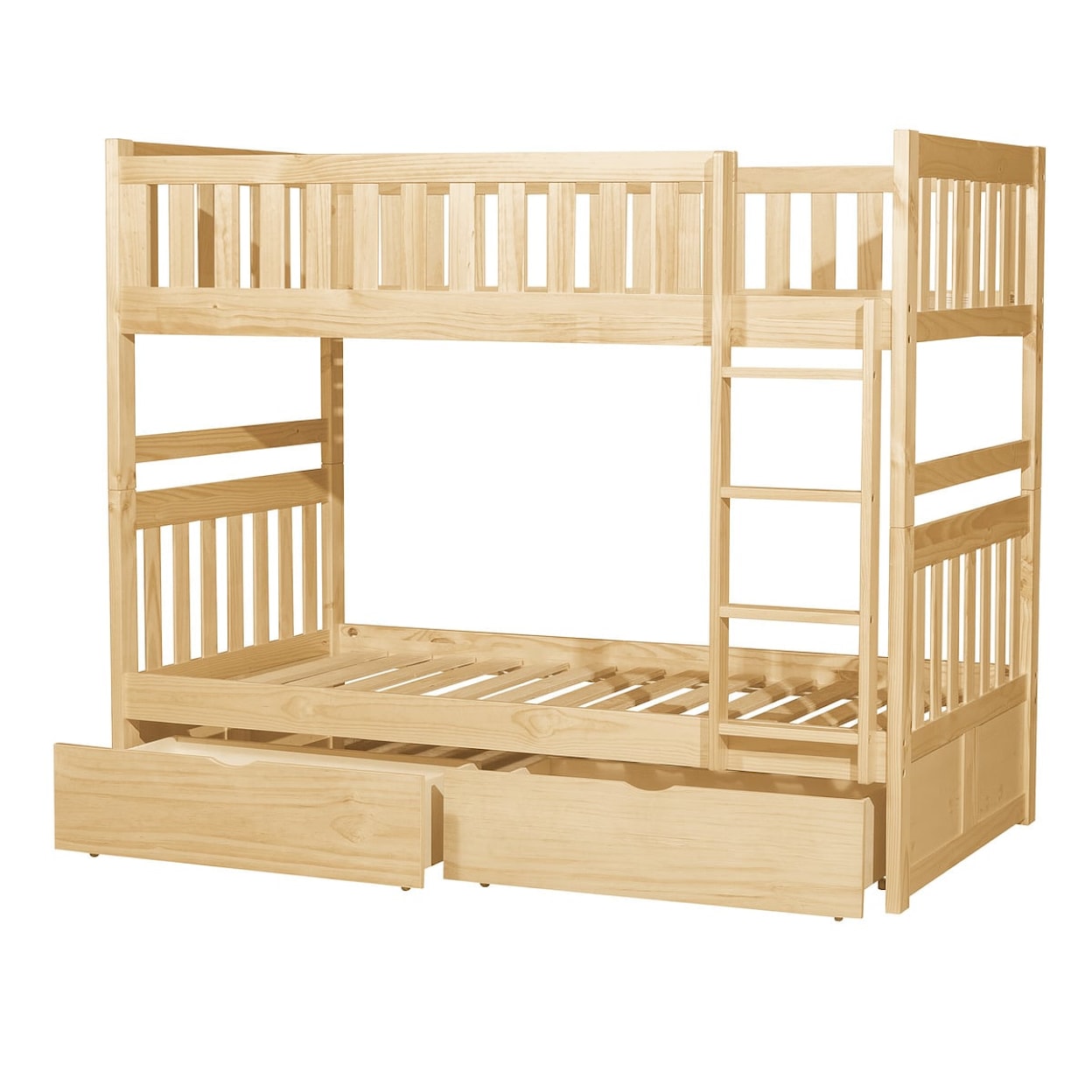 Homelegance Bartly Twin/Twin Bunk Bed with Storage Boxes