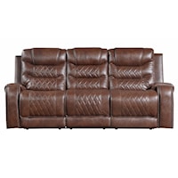 Double Reclining Sofa with Drop-Down Table