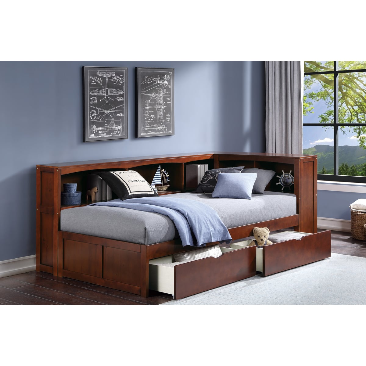 Twin Bookcase Bed