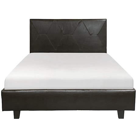 Contemporary Upholstered Full Platform Bed