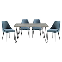 Transitional 5-Piece Dining Set