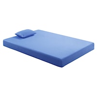 7" Blue Full Gel-Infused Memory Foam Mattress Set
