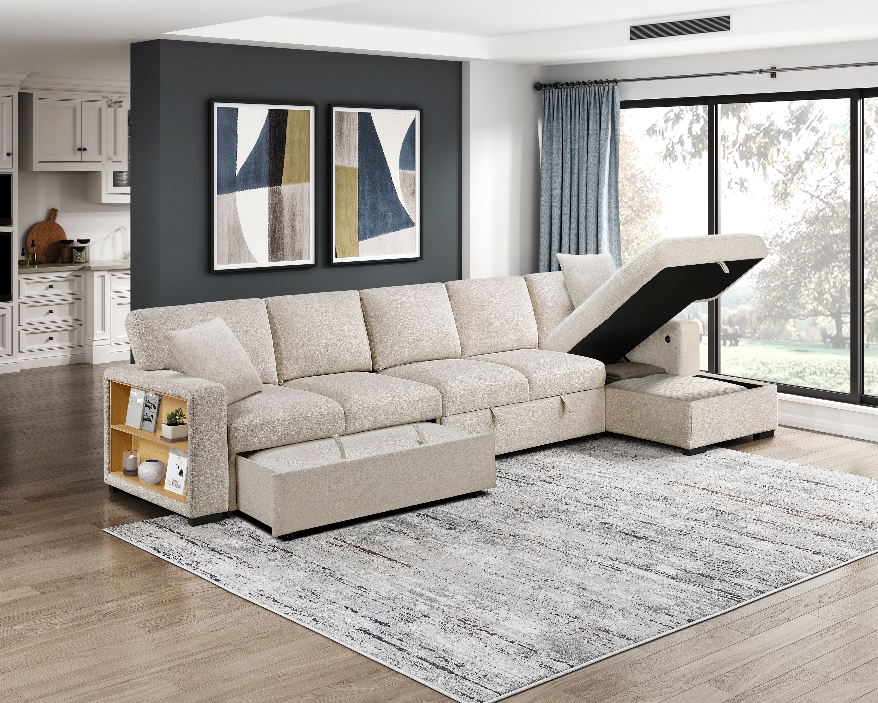 Homelegance Pompano  3-Piece Sectional Sofa